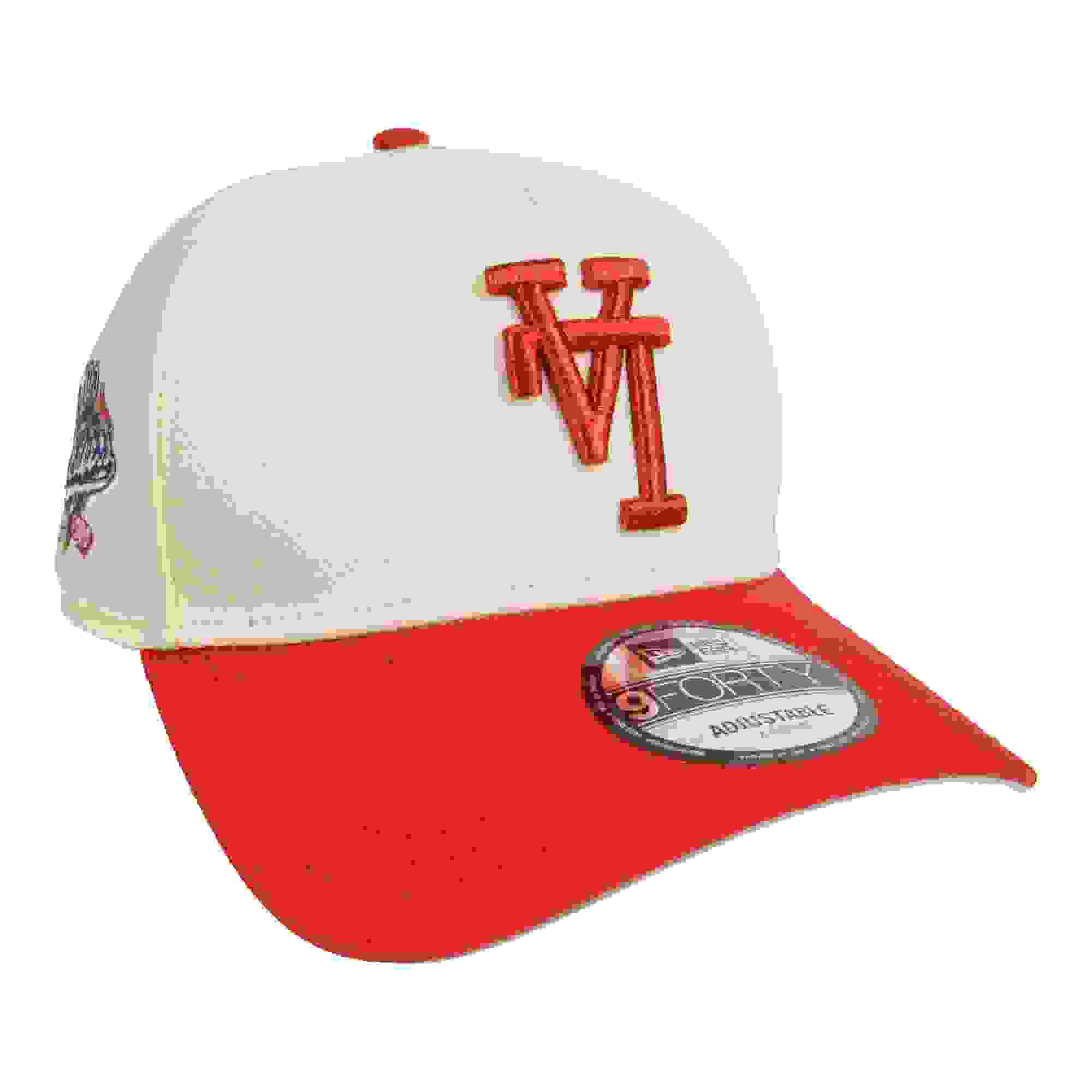 New Era Los Angeles Dodgers 9FORTY Upside Down Cream/Red Snapback Hat